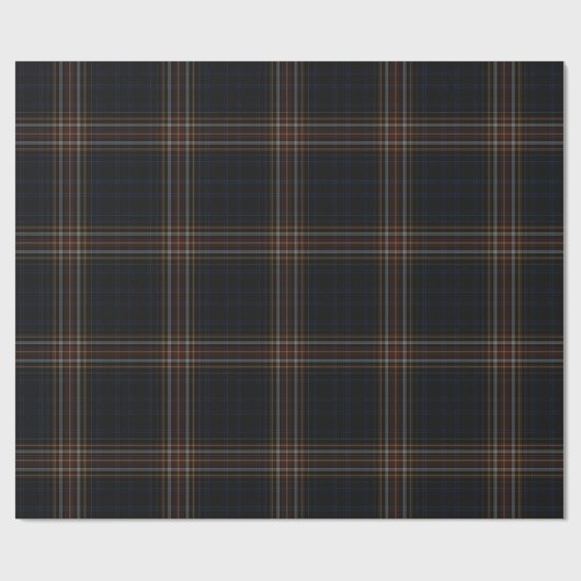 Zwart Rood Tartan Plaid Cadeaupapier (Vlak)