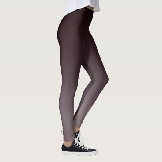 Zwart rood tot grijs ombre gradiënt vervagen leggings (Rechts)