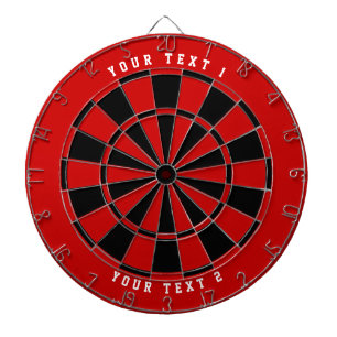 Zwart-rood Wide-Spaced White Sports Font Red Dartbord
