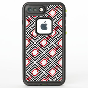 Zwart rood & wit geometrisch