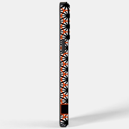  zwart rood wit geometrisch Case-Mate iPhone case (Achterkant / Rechts)