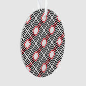 Zwart rood & wit geometrisch ornament (voorkant)