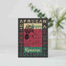 Zwart rood zwart AFRoCA Afro Africa Zwart erfgoed Briefkaart