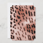 Zwart Roos Blush Roze Leopard Glitter Kaart (Achterkant)