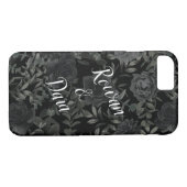 Zwart Roos Bruiloft Gotisch Case-Mate iPhone Case (Achterkant (Horizontaal))