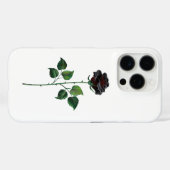 Zwart roos Case-Mate iPhone case (Achterkant (horizontaal))