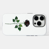 Zwart roos Case-Mate iPhone case (Achterkant (horizontaal))