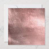 Zwart Roos Gold Foil Modern Wedding Kaart (Achterkant)