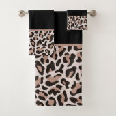 Zwart-Roos Gold-leopard-afdruk Bad Handdoek (Insitu)