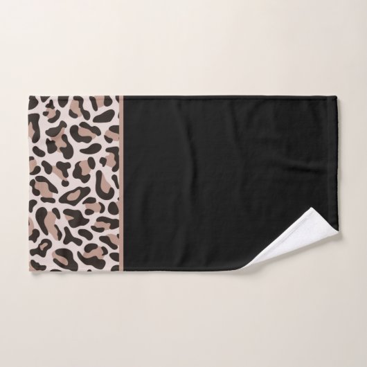 Zwart-Roos Gold-leopard-afdruk Bad Handdoek (Handdoek)