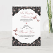 Zwart-Roos Gold Quinceanera Tiara Butterflies Programma (Achterkant)