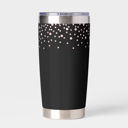 Zwart & Roos goud | Afstuderen naam Afstuderen Gif Geïsoleerde Drinkbeker (Achterkant)