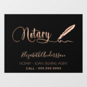 Zwart roos goud raamsticker (Vel)