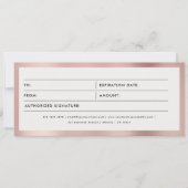 Zwart Roos Goud Zakelijk Cadeaubon (Voorkant)