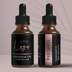 Zwart & Roos Gouden Logo Etherische Olie Kleine Fl Etiket