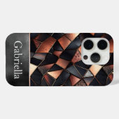 Zwart Roos Gouden Tegels Case-Mate iPhone Case (Achterkant (horizontaal))