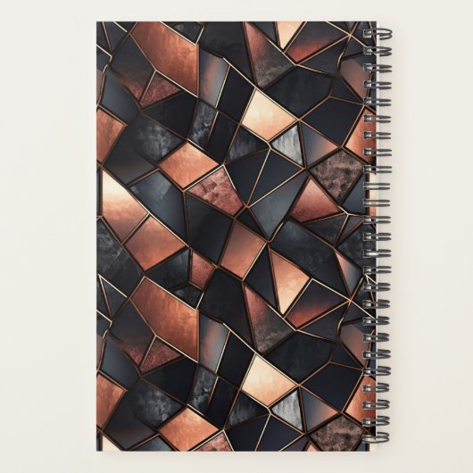 Zwart Roos Gouden Tegels Planner (Achterkant)