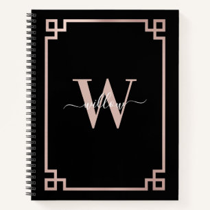 Zwart-Roos goudroze Griekse sleutelfilm Notitieboek