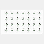 Zwart roos labels (Vel)
