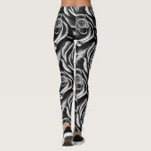 Zwart roos leggings (Achterkant)
