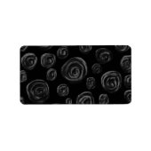 Zwart Roos Patroonontwerp. Etiket (Voorkant)