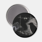Zwart Roos Ravens Magnet Magneet (Voorkant / Achterkant)