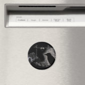 Zwart Roos Ravens Magnet Magneet (Insitu (Vaatwasser))