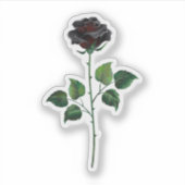 Zwart roos sticker (Voorkant)