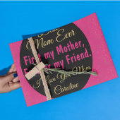 Zwart Roze Beste Moeder Ooit Chique Modern Moederd Inpakpapier Vel