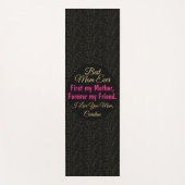 Zwart Roze Beste Moeder Ooit Chique Modern Moederd Yogamat (Voorkant)