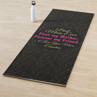 Zwart Roze Beste Moeder Ooit Chique Modern Moederd Yogamat
