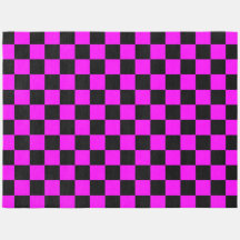 Zwart + Roze Check Checkerboard Patroon