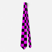 Zwart + Roze Check Checkerboard Patroon