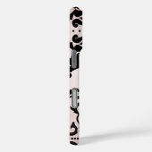 Zwart Roze Damask Case-Mate iPhone Case (Achterkant / Rechts)