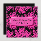 Zwart-roze Damask Kaart (Voorkant / Achterkant)