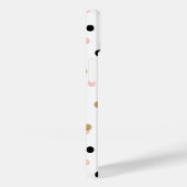 Zwart Roze en Gouden Confetti Stippen Case-Mate iPhone Case (Achterkant / Rechts)