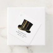 Zwart, roze en gouden Steampunk Bedankjes Labels (In situ)