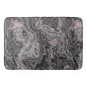 Zwart, Roze en Grijs abstract Marmer Badmat (Voorkant)