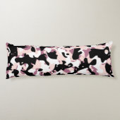 Zwart, roze en roodroze Camo Body Pillow Lichaamskussen (Achterkant)
