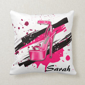 Zwart, roze en witte, warme hoogten kussen