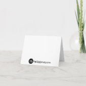 Zwart/Roze Franse Poedel Notitiekaarten Dank u (Achterkant)