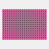 Zwart Roze Geometrie Pijl Diamant Inpakpapier Vel (Voorkant)
