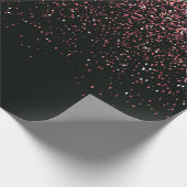 Zwart-roze Glitter Cadeaupapier (Hoek)