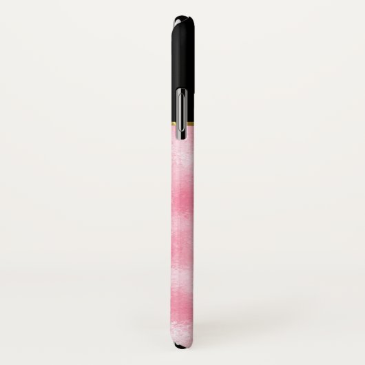 Zwart-roze keh Glitter Geometric Design Case-Mate iPhone Case (Achterkant / rechts)