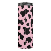 Zwart & Roze Koe Koeienhuid Print Thermosbeker (Achterkant)