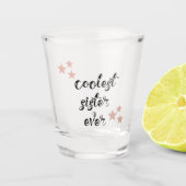 Zwart-roze koelste zuster ooit shot glas (Voorkant)