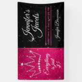 Zwart Roze Kroon Juwelier Consultant detailhandel Spandoek (Verticaal)