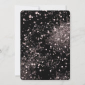 Zwart & Roze Lichtjes Nieuwjaar Feest Kaart (Achterkant)
