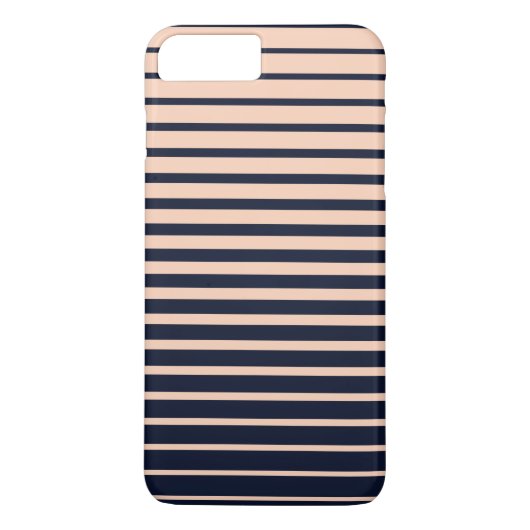 Zwart & Roze Monogram Strepen Case-Mate iPhone Case (Achterkant)