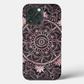 Zwart Roze Ogen Mandala Case-Mate iPhone Case (Achterkant)